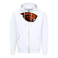 White oregon merch tee Zipper Hoodie - artisFamous