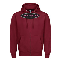 Burgundy Resto Taco Cabana Zipper Hoodie - artisFamous