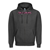 Charcoal Heather Resto Taco Cabana Zipper Hoodie - artisFamous