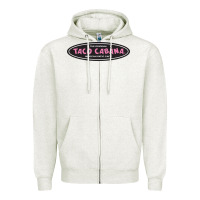 Oatmeal Heather Resto Taco Cabana Zipper Hoodie - artisFamous