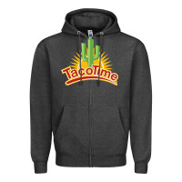 Charcoal Heather Resto Tacotime Zipper Hoodie - artisFamous
