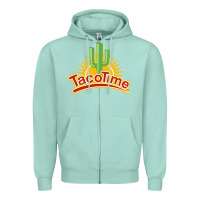 Seafoam Resto Tacotime Zipper Hoodie - artisFamous