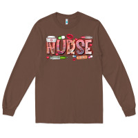 Chestnut Nurse Valentine Long Sleeve Tee - CowhideDigitalArt