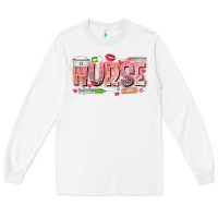White Nurse Valentine Long Sleeve Tee - CowhideDigitalArt