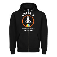 Black liberals for gay space socialism Zipper Hoodie - artisFamous