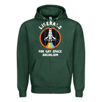 Sports Green liberals for gay space socialism Zipper Hoodie - artisFamous