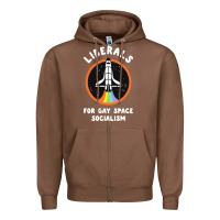 Chestnut liberals for gay space socialism Zipper Hoodie - artisFamous