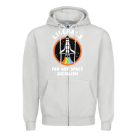 Dove Grey liberals for gay space socialism Zipper Hoodie - artisFamous