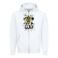 White oh my god Zipper Hoodie - artisFamous