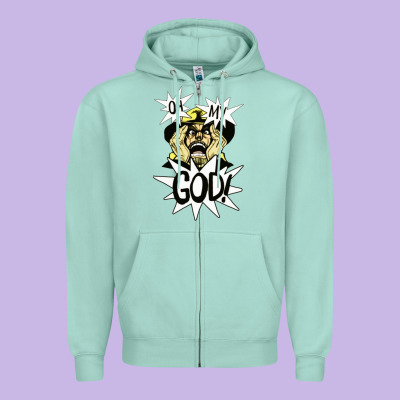 Oh My God Zipper Hoodie Designed By Artisfamous