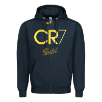 Navy cr7 graphic Zipper Hoodie - artisFamous