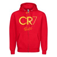 Red cr7 graphic Zipper Hoodie - artisFamous