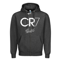 Charcoal Heather cr7 graphic Zipper Hoodie - artisFamous