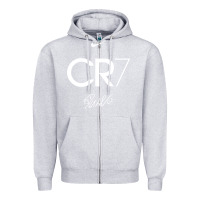 Heather Grey cr7 graphic Zipper Hoodie - artisFamous