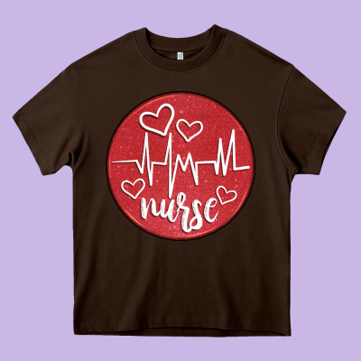 Nurse Coaster Heavy Core Tee Designed By Cowgirlartshop