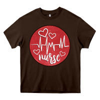 Chocolate Brown nurse coaster Heavy Core Tee - CowGirlArtShop