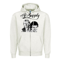 Oatmeal Heather air supply 9 Zipper Hoodie - artisFamous