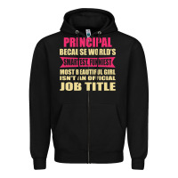 Black principal funniest isn't a jobtitle Zipper Hoodie - artisFamous