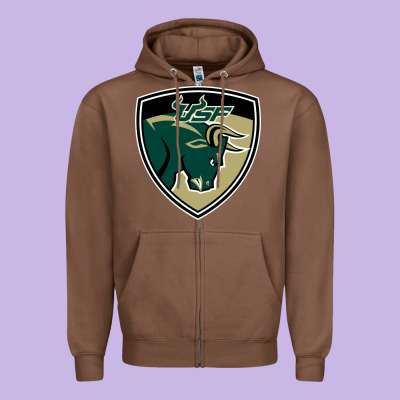 South Florida Bulls Zipper Hoodie Designed By Artisfamous