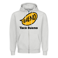 Dove Grey Resto Taco Bueno Zipper Hoodie - artisFamous