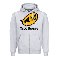 Heather Grey Resto Taco Bueno Zipper Hoodie - artisFamous