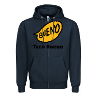Navy Resto Taco Bueno Zipper Hoodie - artisFamous