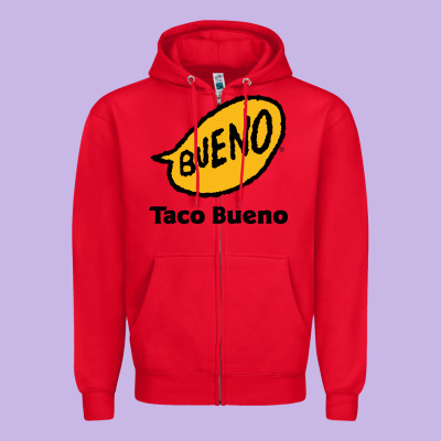 Resto Taco Bueno Zipper Hoodie Designed By Artisfamous