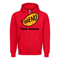 Red Resto Taco Bueno Zipper Hoodie - artisFamous