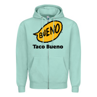 Seafoam Resto Taco Bueno Zipper Hoodie - artisFamous