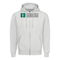 Dove Grey Ivy Tech Community College of Indiana Zipper Hoodie - artisFamous