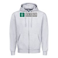 Heather Grey Ivy Tech Community College of Indiana Zipper Hoodie - artisFamous