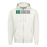 Oatmeal Heather Ivy Tech Community College of Indiana Zipper Hoodie - artisFamous