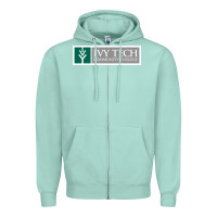 Seafoam Ivy Tech Community College of Indiana Zipper Hoodie - artisFamous