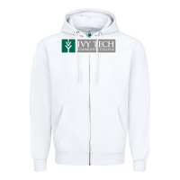 White Ivy Tech Community College of Indiana Zipper Hoodie - artisFamous