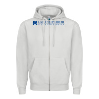 Dove Grey Lake Superior College (LSSU) Zipper Hoodie - artisFamous