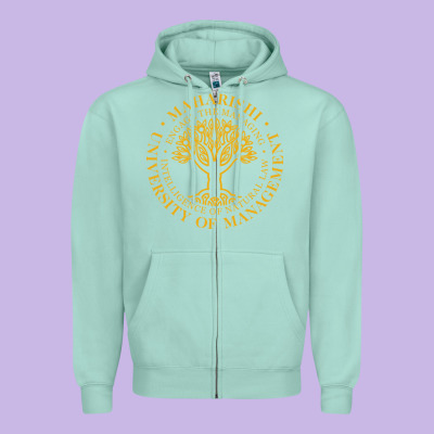 Maharishi International College Zipper Hoodie Designed By Artisfamous