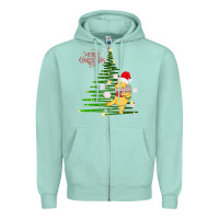Seafoam Winnie The Pooh- Merry christmas Zipper Hoodie - artisFamous