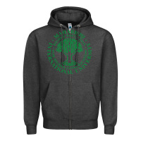 Charcoal Heather Maharishi International College Zipper Hoodie - artisFamous