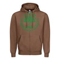 Chestnut Maharishi International College Zipper Hoodie - artisFamous