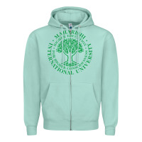 Seafoam Maharishi International College Zipper Hoodie - artisFamous