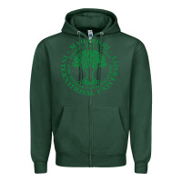 Sports Green Maharishi International College Zipper Hoodie - artisFamous