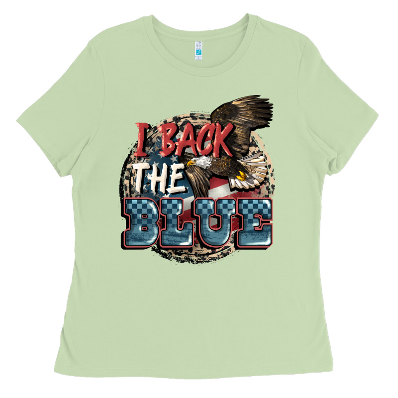 I Back The Blue Ladies Tee by FaDigitalArtStudio | Teevron