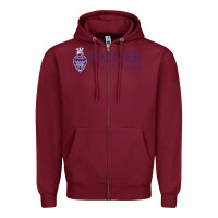 Burgundy Palmer College of Chiropractic Zipper Hoodie - artisFamous