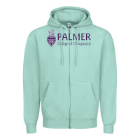 Seafoam Palmer College of Chiropractic Zipper Hoodie - artisFamous