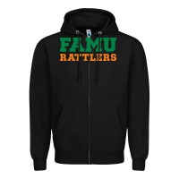 Black Famu Rattlers Zipper Hoodie - artisFamous
