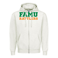 Oatmeal Heather Famu Rattlers Zipper Hoodie - artisFamous