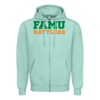 Seafoam Famu Rattlers Zipper Hoodie - artisFamous