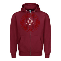 Burgundy Rose–Hulman Institute of Technology College Zipper Hoodie - artisFamous