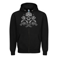 Black guns & roses 7 Zipper Hoodie - artisFamous