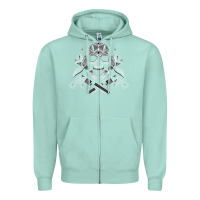 Seafoam guns & roses 7 Zipper Hoodie - artisFamous